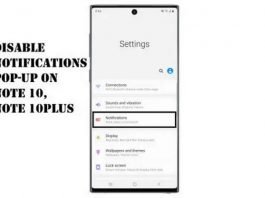 Disable Notification Popup on Galaxy Note 10