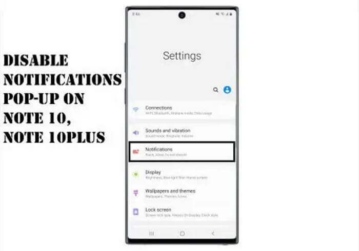 Disable Notification Popup on Galaxy Note 10