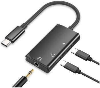 3-in-1 USB-C to 3.5mm Headphone Adapter