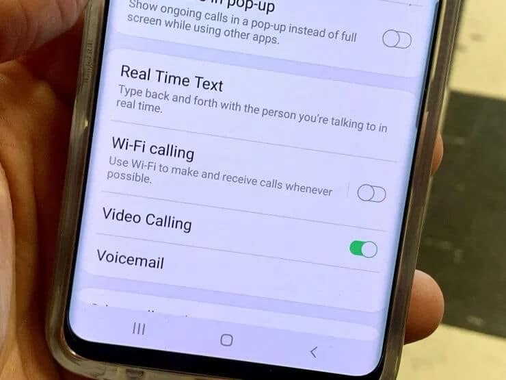 Wi-Fi calling not showing on Samsung S10