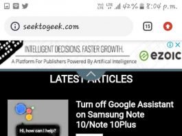 enable dark mode on chrome app on s10 and note 10
