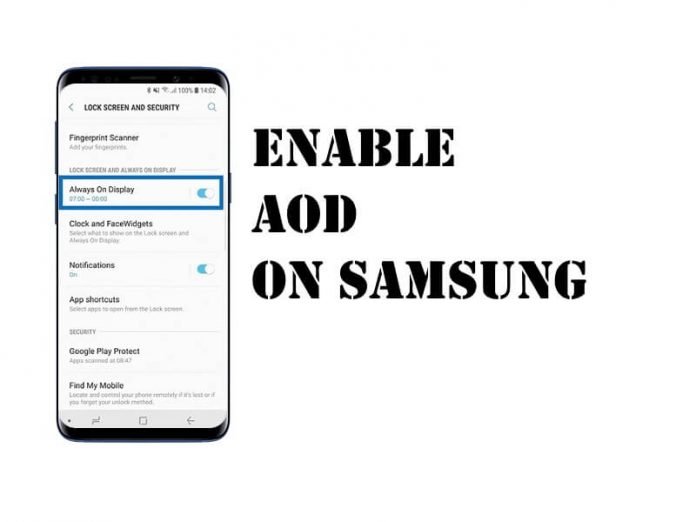 Enable AOD On Samsung S20