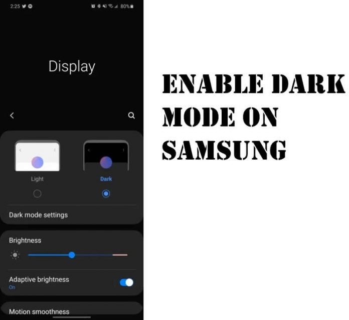 Enable Dark Mode on Galaxy S20Plus, S20, S20Ultra