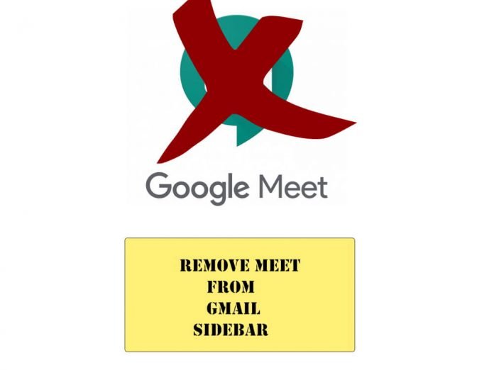 How to Remove Meet from Gmail Sidebar