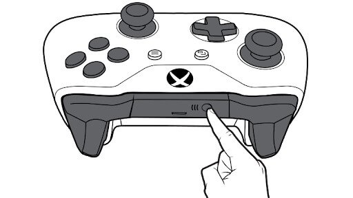 Press Sync Button on Xbox Controller