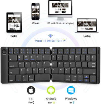 Samsers Foldable Wireless Keyboard