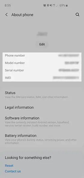 Check IMEI Number on Samsung