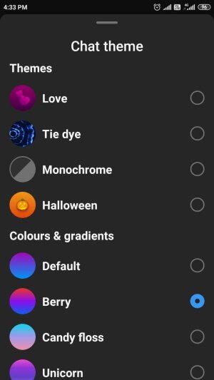 Choose Chat and Theme Color