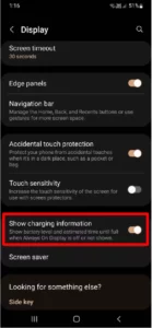 Show charging information