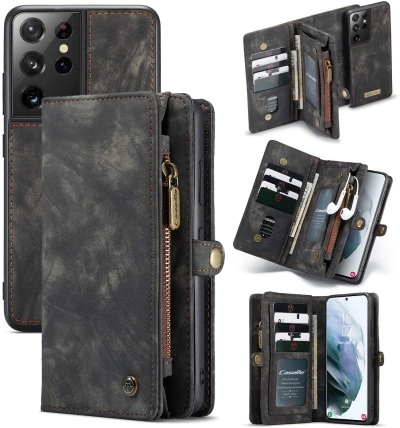 caseme Leather Flip Wallet Case for Samsung Galaxy S22 Ultra 5G