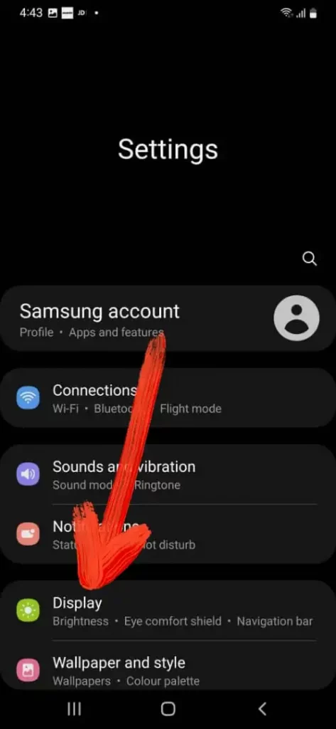 change font size on Samsung phone