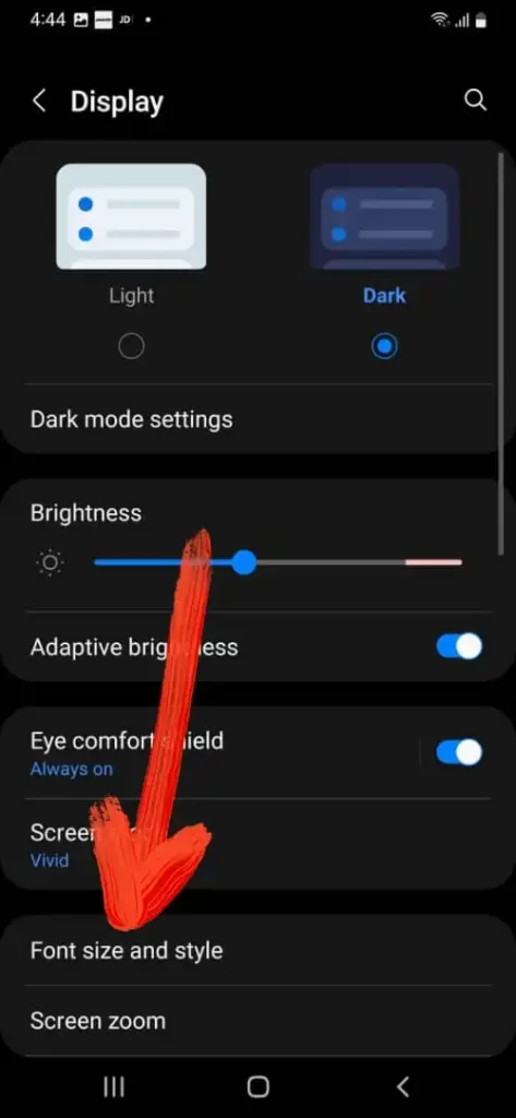 how change font style Android