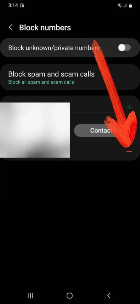 unblock number on Samsung phone