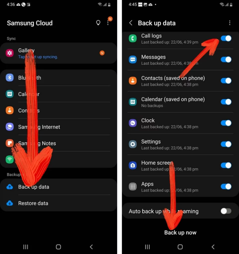 Easy steps create backup on Samsung phone 