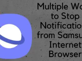 Multiple Ways to Stop Notifications from Samsung Internet Browser