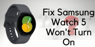 Samsung Watch 5 Won't Turn On