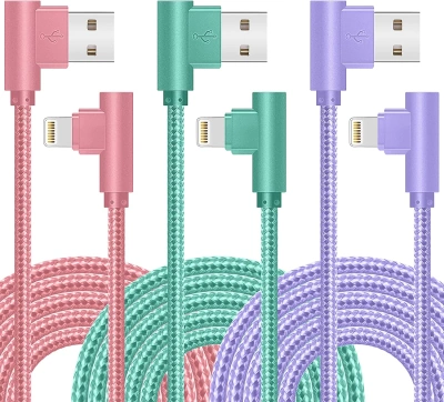 90-Degree USB-A to USB-C Lightning Cable