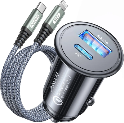 AINOPE Store – PD 3.0 Metal Car Charger for iPhone
