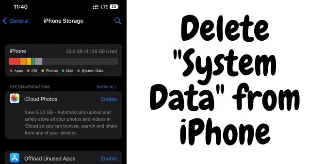 Delete System Data from iPhone