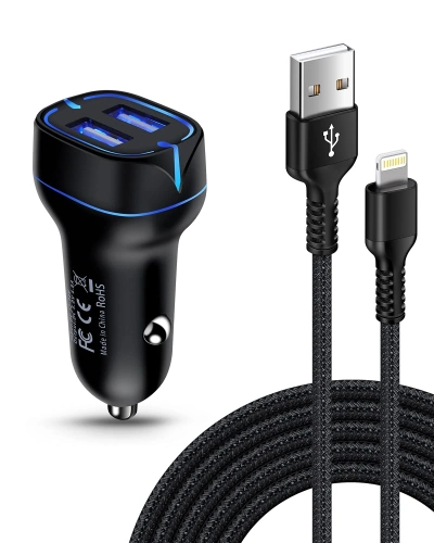 Haoano – Nylon Braided USB-C iPhone Car Charger