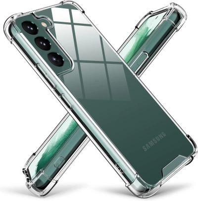 KIOMY Clear Bumper Protective Case for Samsung S22