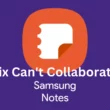 can't collaborate Samsung Notes